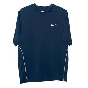 ❤️ NIKE Men's Dark Blue Short Sleeve Tee Size L